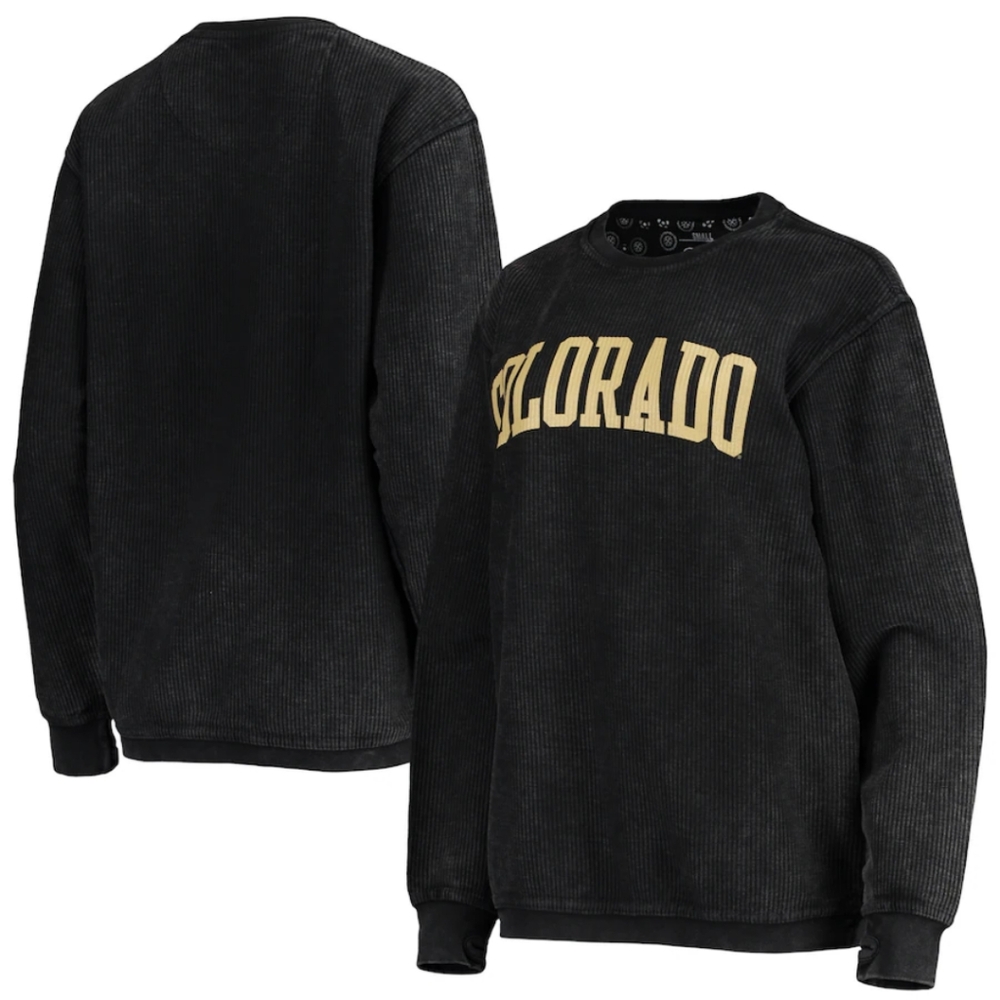Pressbox Black Colorado Buffaloes Women's Pullover Sweater
